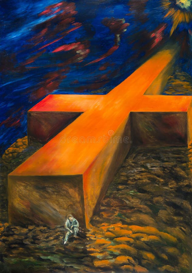 Das schwere Kreuz des Schicksals lizenzfreie abbildung Das schwere Kreuz des Schicksals lizenzfreie abbildung