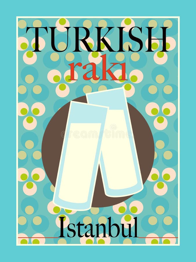 Das Türkische Raki vektor abbildung Das Türkische Raki vektor abbildung
