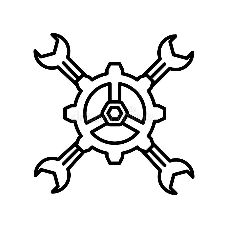 Das Werkzeugikonenvektorzeichen und -symbol, die auf weißem Hintergrund lokalisiert werden, bearbeitet Logokonzept stock abbildung Das Werkzeugikonenvektorzeichen und -symbol, die auf weißem Hintergrund lokalisiert werden, bearbeitet Logokonzept stock abbildung