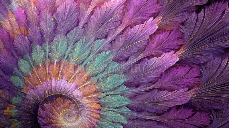 Das Wunder des Fractal zeigt lebendige Farben und komplexe Muster in faszinierendem Spiraldesign vektor abbildung