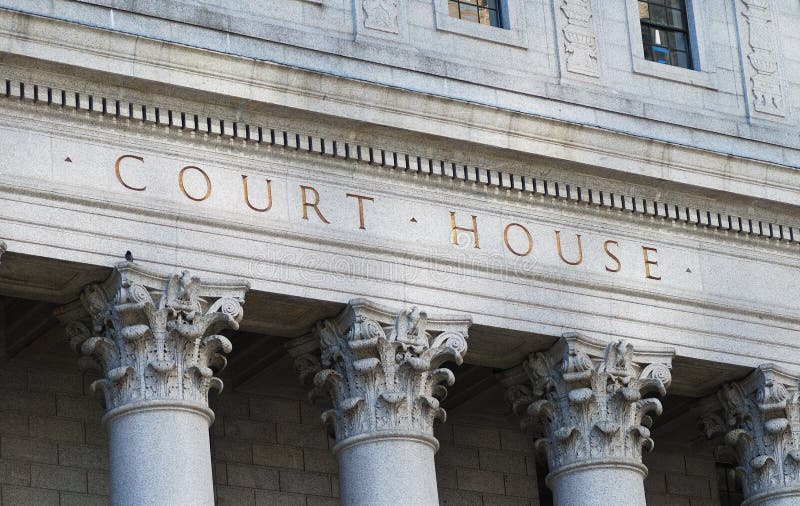 The words Court House outside the Supreme Court. The words Court House outside the Supreme Court