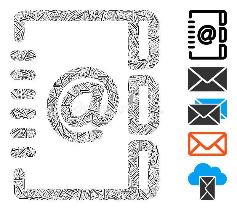 Dash Collage Address Email Icon Stock Illustration Illustration of