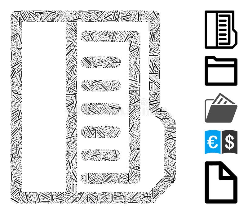 Dash Collage Open File Icon vector illustration