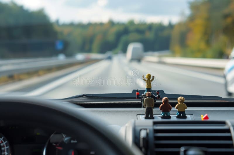 Wackelnder Holzmann Figur - Bewegliche Dashboard Dekoration