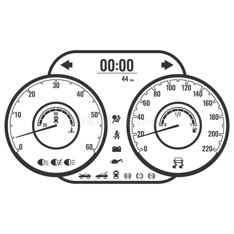 Mono Concurso Benigno Dashboard Instrument Control Panel or Fascia in Simple Style Design Stock  Vector - Illustration of instrumentation, engine: 104395944