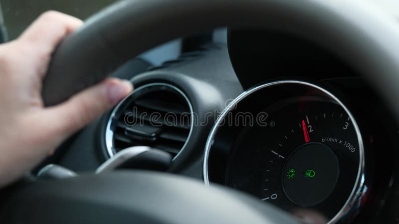 Dashboard Panel Of Moving Car stock video footage