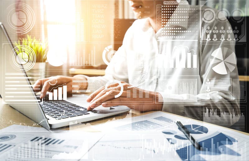 Data Analysis for Business and Finance Concept stock image