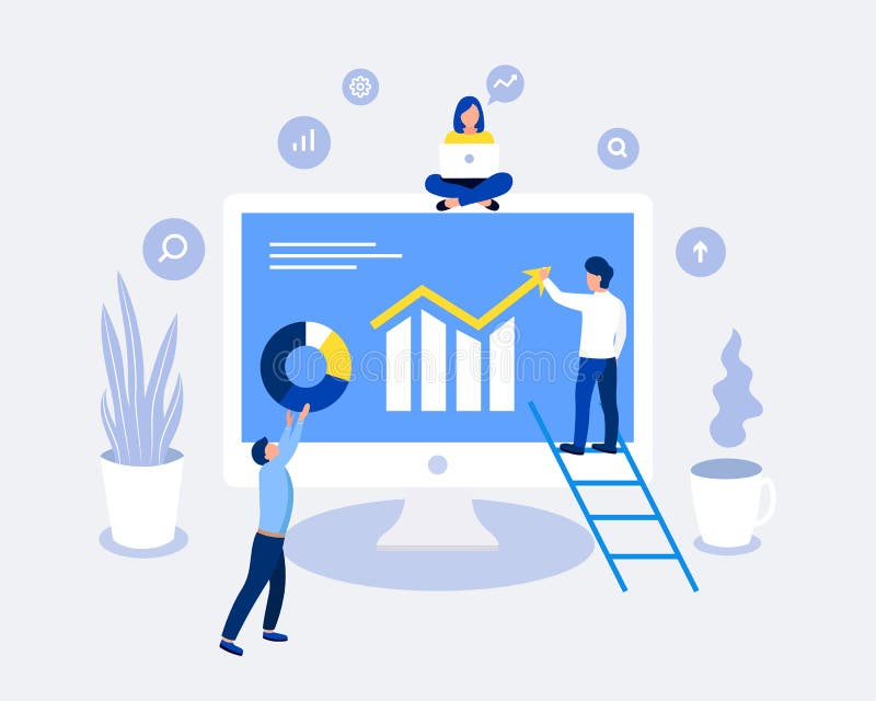 Data analysis design concept. stock illustration