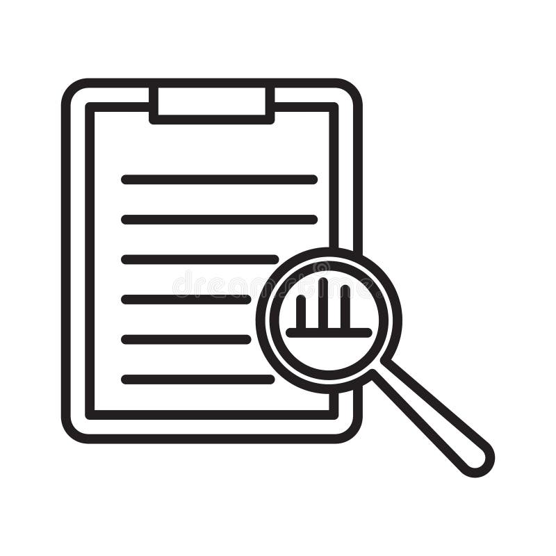 Data Analysis Icon Black Line Art Vector Stock Vector - Illustration of ...