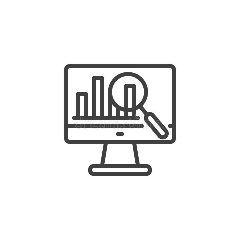 Data Analysis line icon royalty free illustration