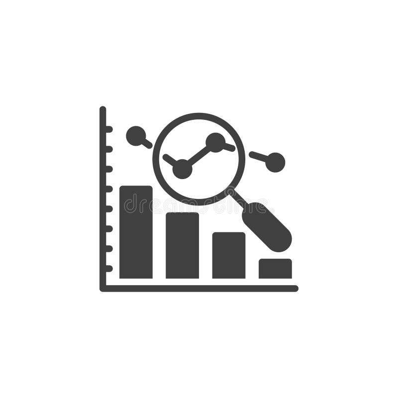 Data analysis processes vector icon royalty free illustration