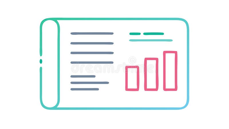 Data Analysis Report, Financial Growth Graph, vector design Generative AI royalty free illustration