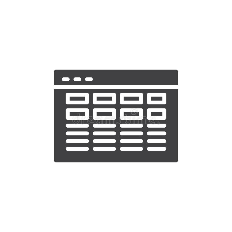 Data analysis web page vector icon royalty free illustration