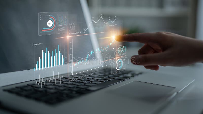 Data Analytics Dashboard for Business and Financial Insight Latch royalty free stock photo