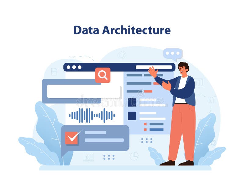 Data Architecture concept. Flat vector illustration stock illustration