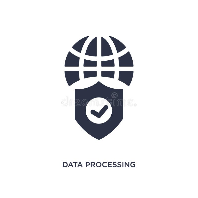 data - bearbeta symbolen på vit bakgrund Enkel beståndsdelillustration från gdprbegrepp royaltyfri illustrationer data - bearbeta symbolen på vit bakgrund Enkel beståndsdelillustration från gdprbegrepp royaltyfri illustrationer