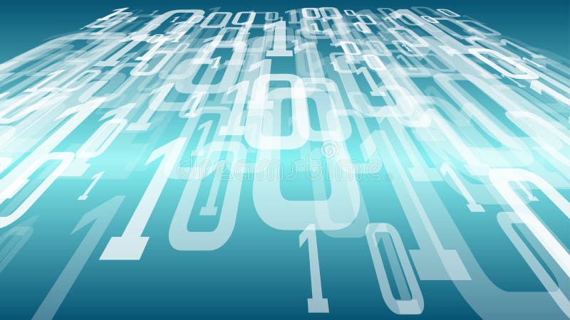 Data binary code algorithm, machine learning cyberspace royalty free illustration