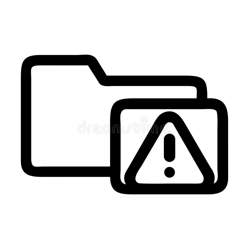 Data Breach Warning Icon – Cybersecurity Alert Vector Illustration stock illustration