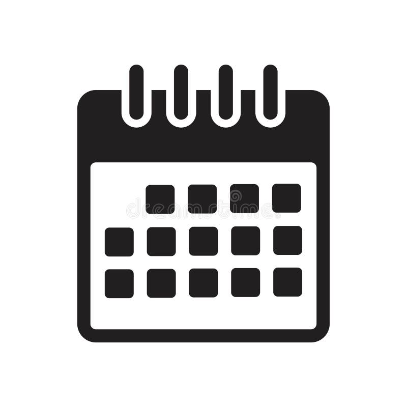 Data calendario, data note business, modello icona evento ufficio colore nero modificabile Simbolo data calendario: illustrazione