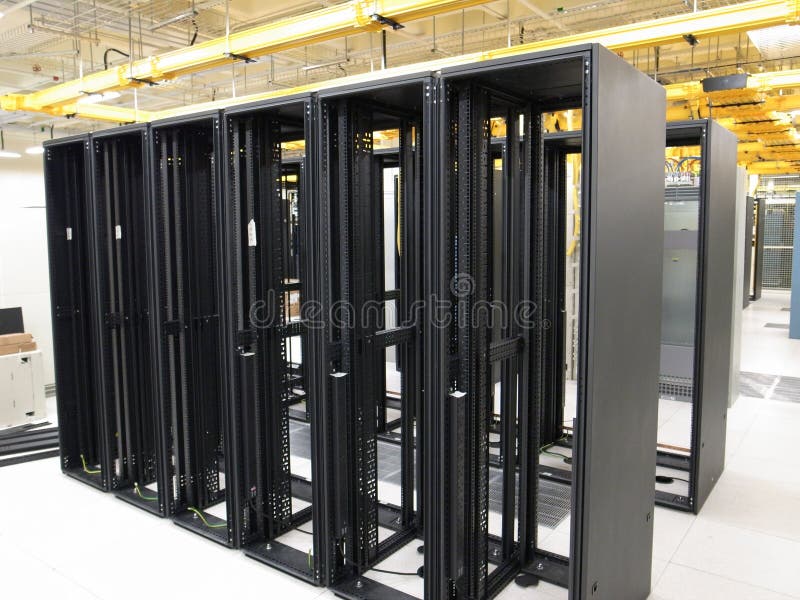 Data Center rack and stacks stock photography