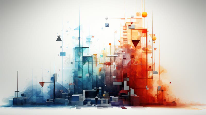 A Data Chart or Graph Where Each Bar or Data Point Forms a Rung of an Abstract Ladder Background stock illustration