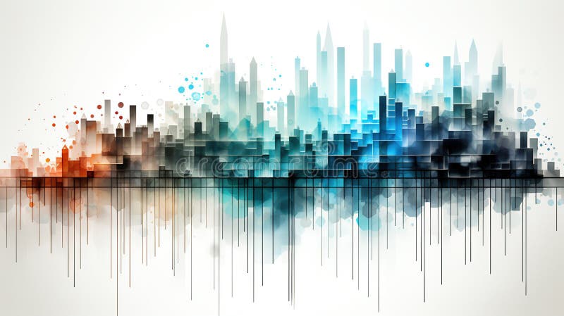 A Data Chart or Graph Where Each Bar or Data Point Forms a Rung of an Abstract Ladder Background stock illustration