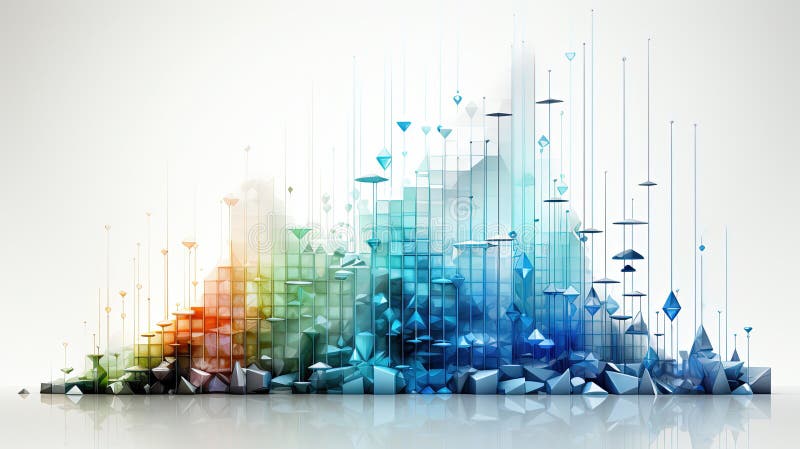 A Data Chart or Graph Where Each Bar or Data Point Forms a Rung of an Abstract Ladder Background Image