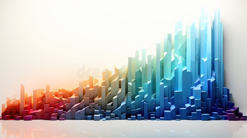 A Data Chart or Graph Where Each Bar or Data Point Forms a Rung of an Abstract Ladder Background stock illustration