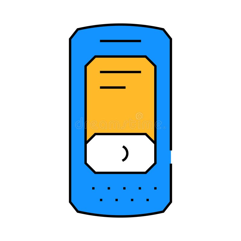 Data collection terminal icon color illustration vector illustration