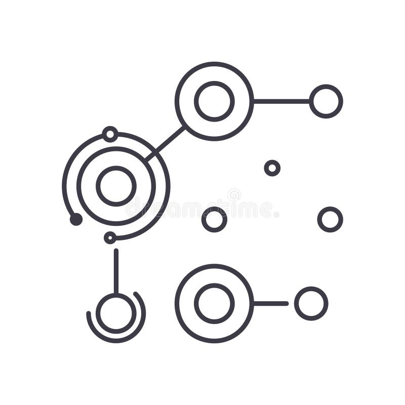 Data complexity icon, linear isolated illustration, thin line vector, web design sign, outline concept symbol with stock illustration