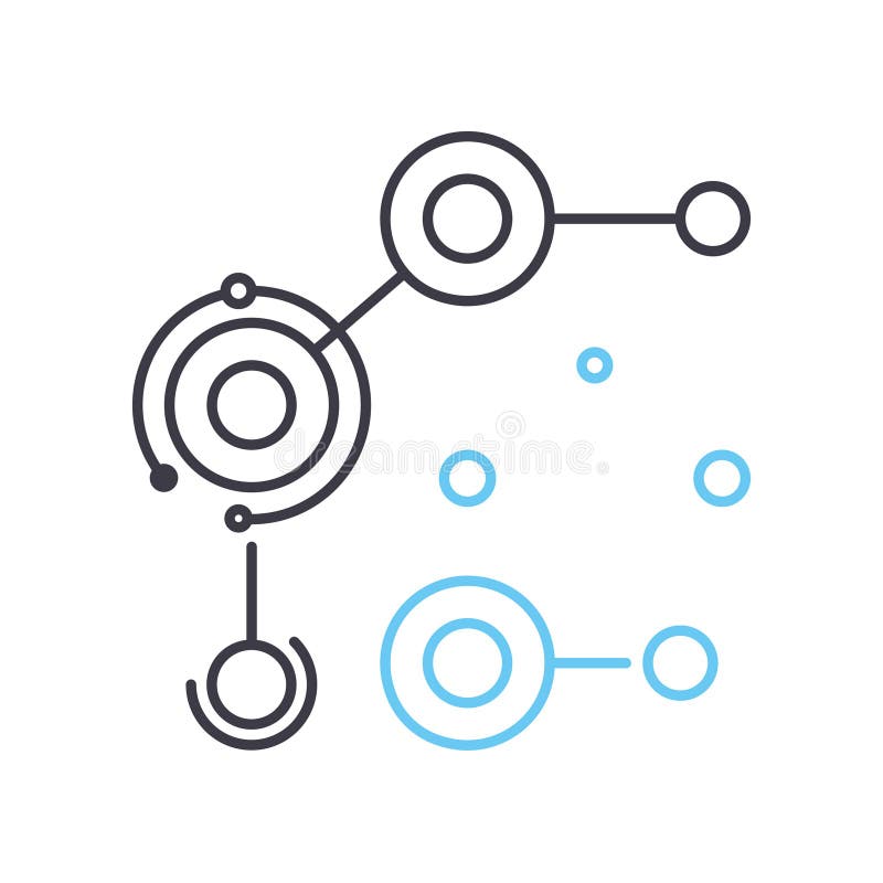 Data complexity line icon, outline symbol, vector illustration, concept sign royalty free illustration