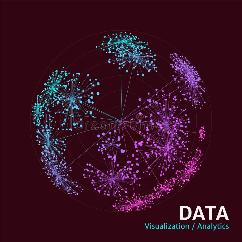 Data complexity representation. Big data concept visualization. Analytics abstract concept. stock illustration