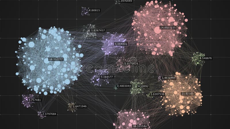 Data complexity representation. Big data concept visualization. Analytics abstract concept. Information clustering stock illustration