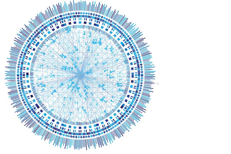 Data complexity visual representation. royalty free illustration