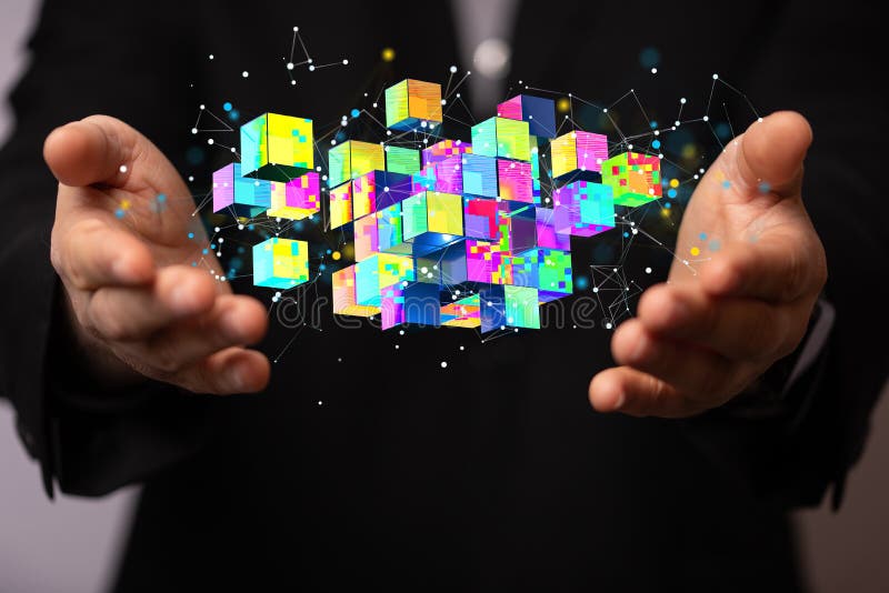 Data Digital Network and data concept stock image