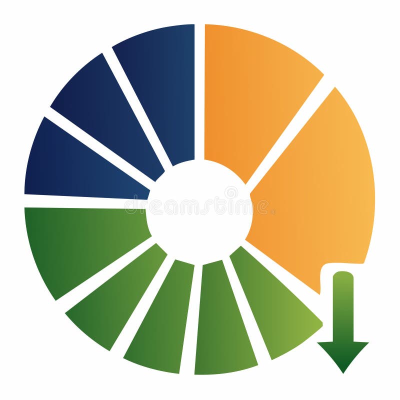 A versatile vector icon representing a decrease or download process. Decrease arrow icon vectors