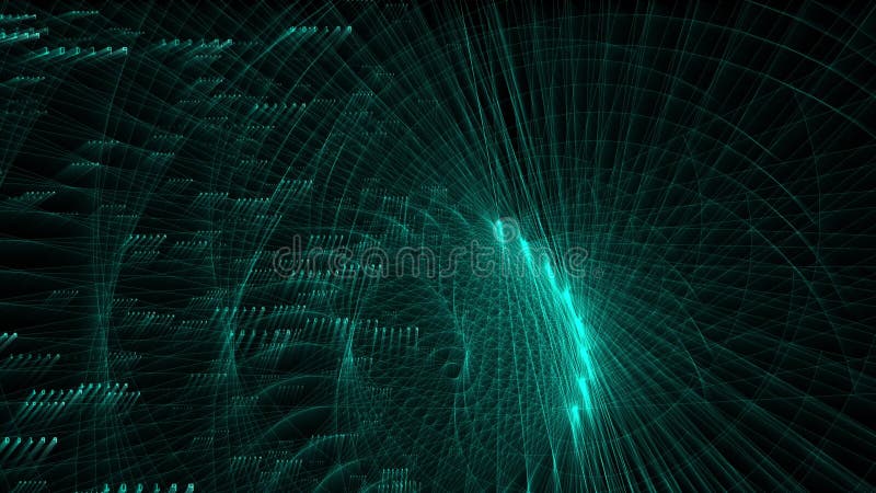 Data flows in green futuristic matrix vector illustration