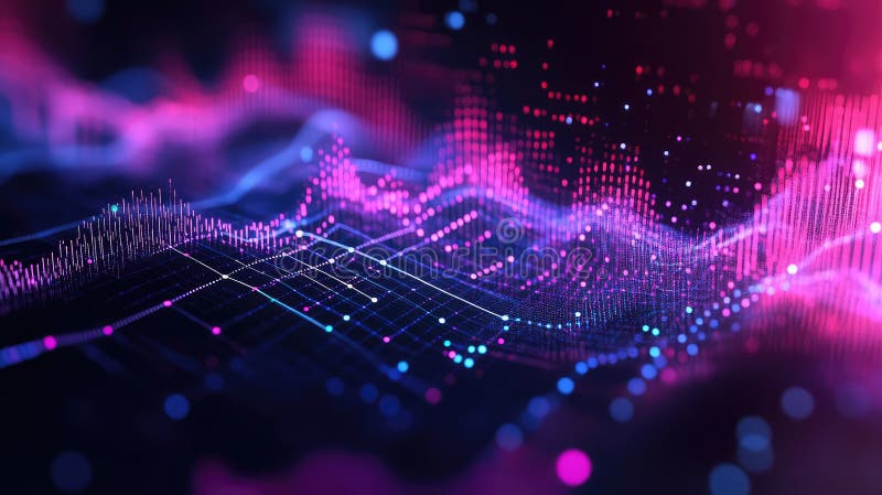 Data glitching line chart illustration visualization error, bug analytics, trend display data glitching line chart. Variance error illustrations