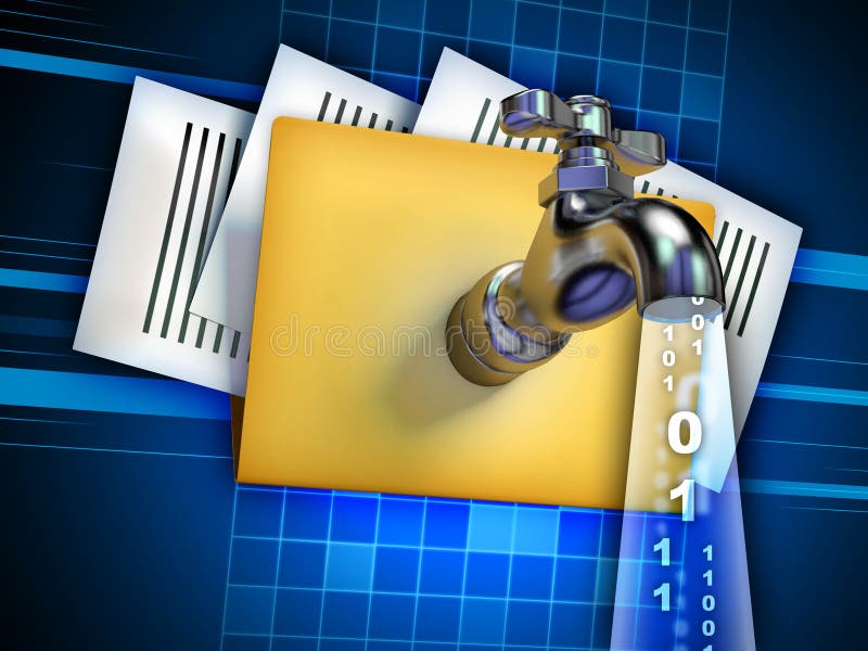 Data leak royalty free illustration Data leak royalty free illustration