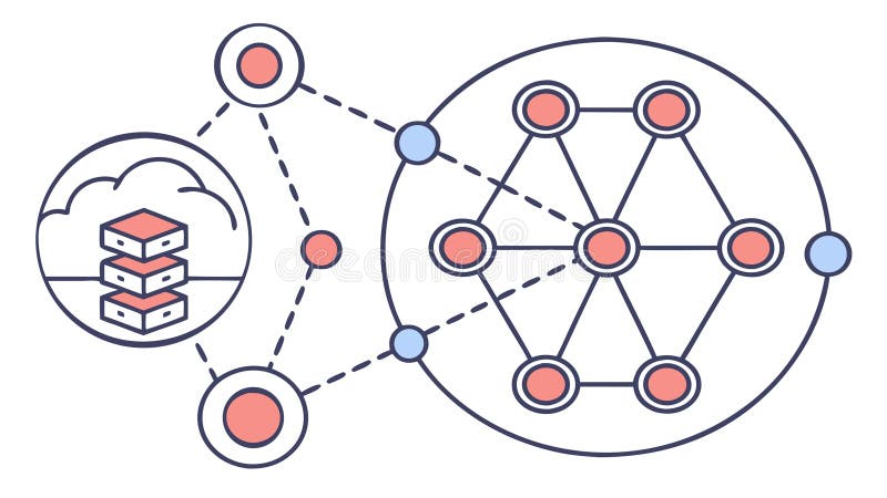 Data Network Connection: Person Interacting with Global Tech, vector design Generative AI royalty free illustration