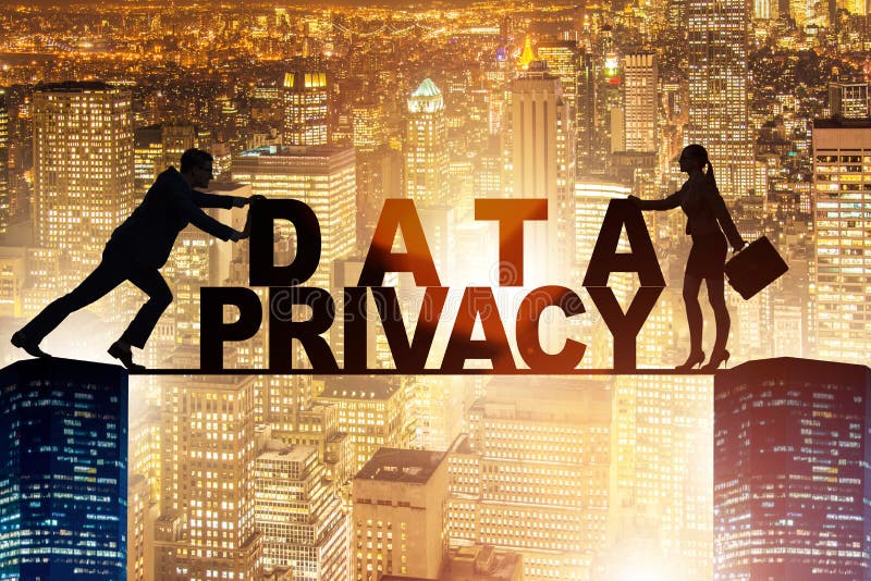 The Data Privacy Concept in Modern it Technology Stock Photo Image of