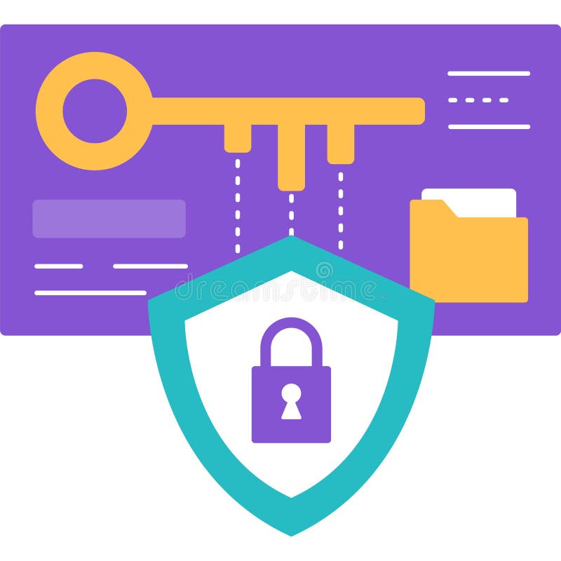 Data privacy protection in internet vector icon royalty free illustration