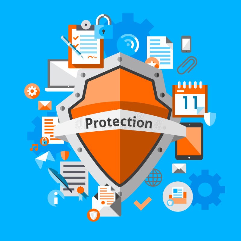 Data protection concept vector illustration