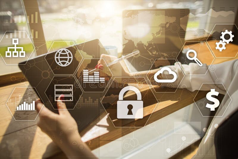 Siguranța informațiilor privind protecția datelor în domeniul securității informatice. concept de business royalty free stock images