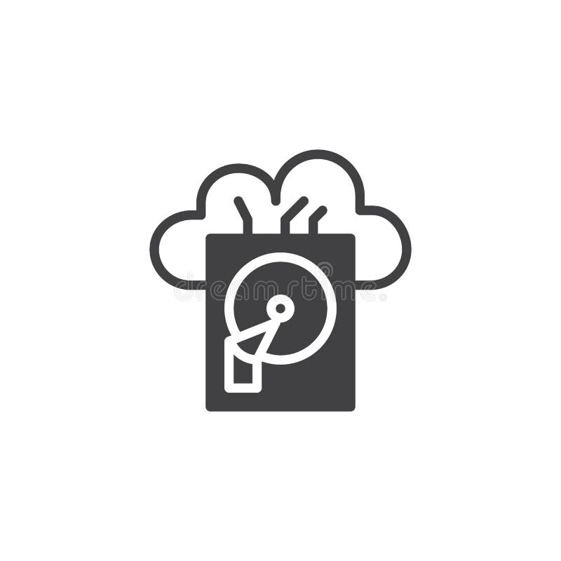 Data recovery with cloud backup icon vector vector illustration