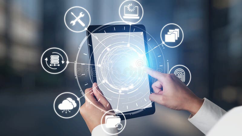 Data recovery and restoration system cloud storage Gist stock illustration