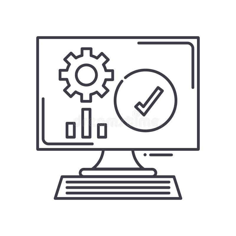 Data research concept icon, linear isolated illustration, thin line vector, web design sign, outline concept symbol with royalty free illustration