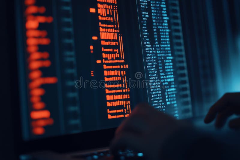 Data science encompasses computing, analyzing, and visualizing intricate data sets using computer systems stock photo