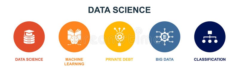 Data Science, Machine Learning Stock Vector - Illustration of flat ...
