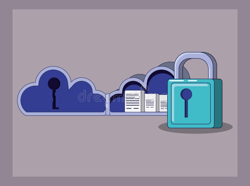 Data Security With Cloud Computing Stock Vector Illustration Of Data Security With Cloud Computing Stock Vector Illustration Of